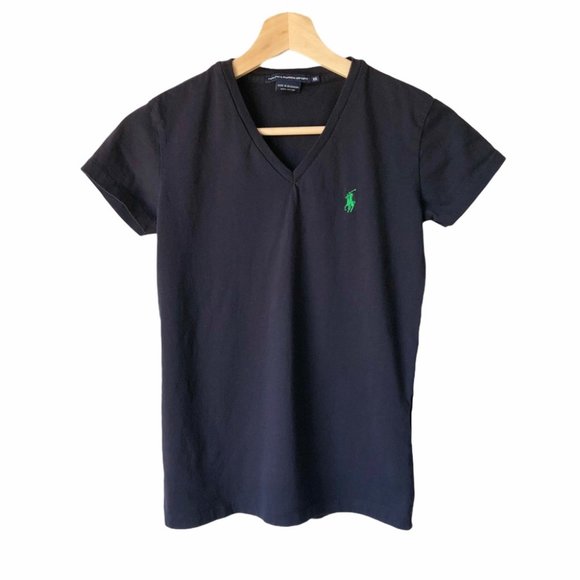 2 Ralph Lauren Sport V-Neck T-Shirt Purple Navy XS - Picture 4 of 12